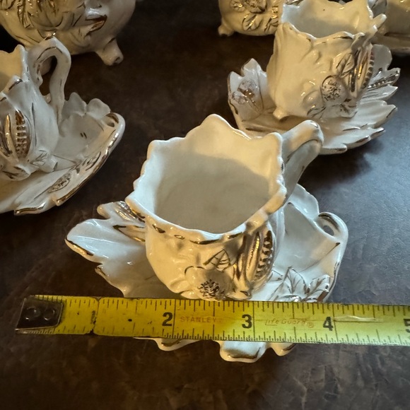 Vintage Tilso tea set rare, excellent condition!!! Leaves ivory, gold HTF!!!LOOK - Picture 9 of 12